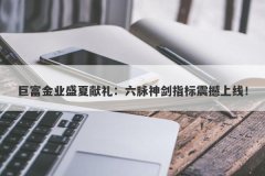 巨富金业盛夏献礼：六脉神剑指标震撼上线！