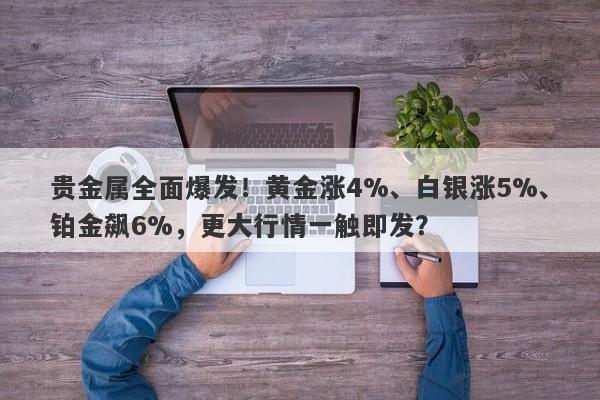 贵金属全面爆发！黄金涨4%、白银涨5%、铂金飙6%，更大行情一触即发？
