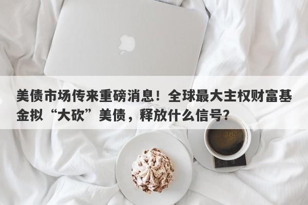 美债市场传来重磅消息！全球最大主权财富基金拟“大砍”美债，释放什么信号？