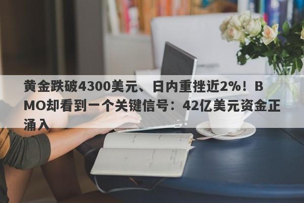黄金跌破4300美元、日内重挫近2%！BMO却看到一个关键信号：42亿美元资金正涌入