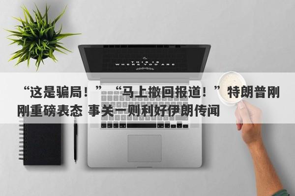 “这是骗局！”“马上撤回报道！”特朗普刚刚重磅表态 事关一则利好伊朗传闻