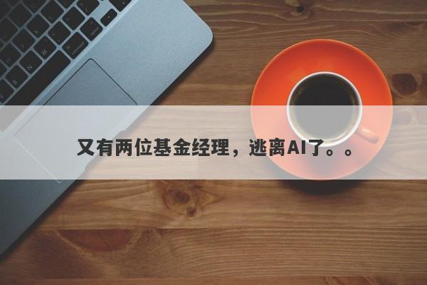 又有两位基金经理,逃离AI了。。